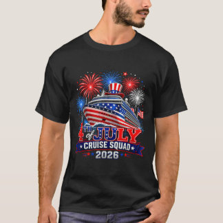 T-shirt croisière du 4 juillet équipe 2026 famille apparié