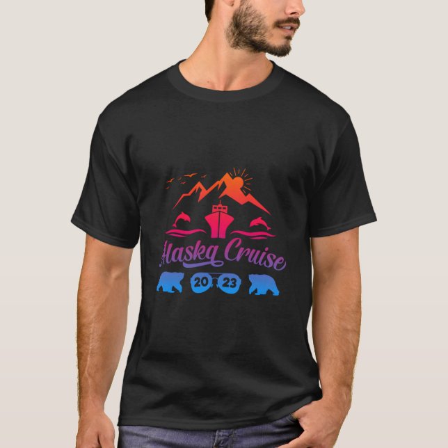 T-shirt Croisière en Alaska 2023 Voyage vacances en famill (Devant)