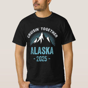 T-shirt Croisière en Alaska 2025 Famille Amis Voyage Vacan
