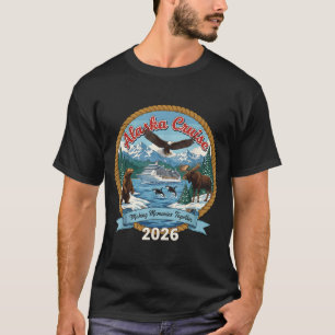 T-shirt Croisière en Alaska 2026 Amis et famille correspon