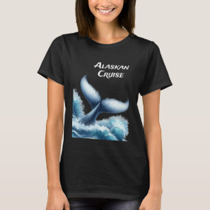 T-shirt Croisière en Alaska Vacances Bateau Océan Baleine 