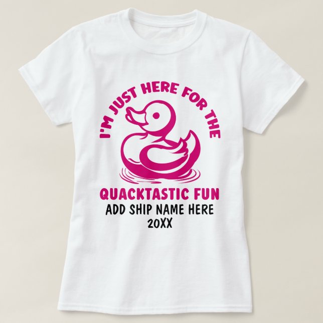 T-shirt croisière en canard en caoutchouc mignon e (Design devant)