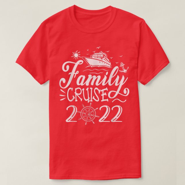 T-shirt Croisière en famille 2022 Voyage en bateau de croi (Design devant)
