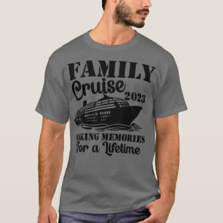 T-shirt Croisière en famille 2023 Vacation Funny Party Tri