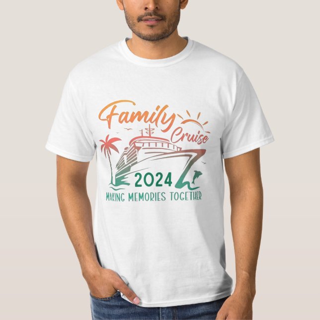 T-shirt Croisière en famille 2024 Rassembler les souvenirs (Devant)