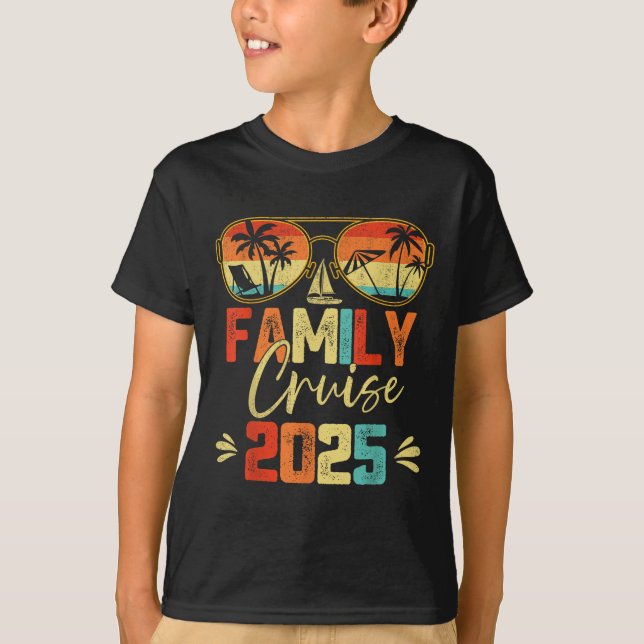 T-shirt Croisière en famille 2025 Plage Correspondant vaca (Devant)