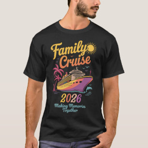 T-shirt Croisière en famille 2026 Tie Dye Famille Vacances