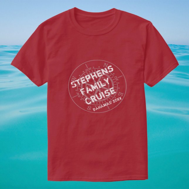 T-shirt Croisière en famille avec boussole (Créateur téléchargé)