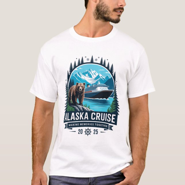 T-shirt Croisière Ensemble Alaska 2025 Famille Amie Alaska (Devant)