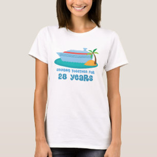 T-shirt Croisière ensemble pendant 28 années de cadeau