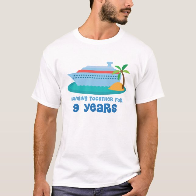 T-shirt Croisière ensemble pendant 9 années de cadeau (Devant)
