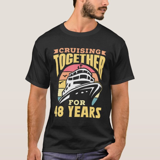T-shirt Croisière Ensemble Pour 48 Ans Mariage de croisièr (Devant)