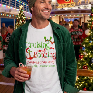 T-shirt Croisière et beuverie de Noël drôle