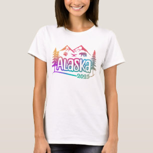 T-shirt Croisière familiale en Alaska, vacances, 2025, Voy