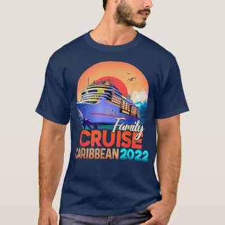 T-shirt Croisière famille Caraïbes 2022 Hommes Garçons Fil