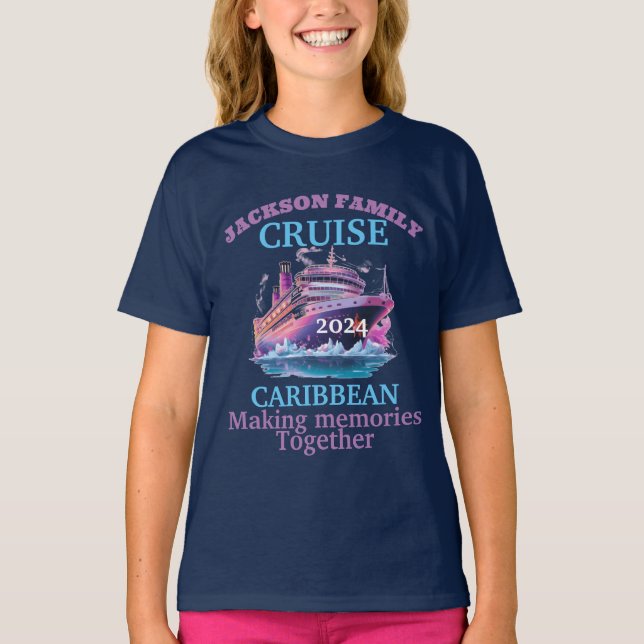 T-shirt Croisière famille des Caraïbes 2024 (Devant)