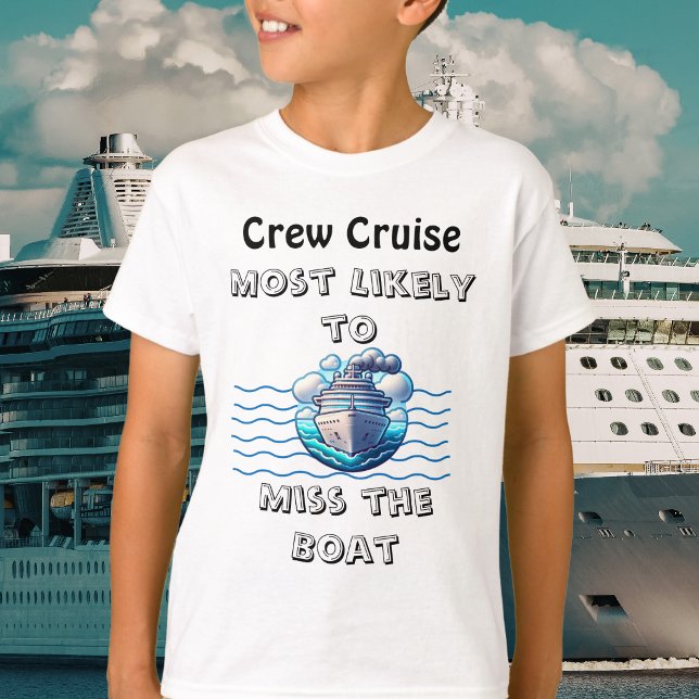 T-shirt Croisière mignonne sarcelle Manquer le bateau Pers (personalize for your family cruise)