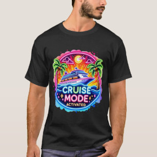 T-shirt Croisière Mode Activé Neon Bateau de Croisière