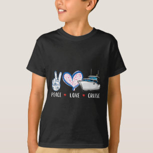T-shirt Croisière Paix Amour Bateau Cadeau de Vacances Hom