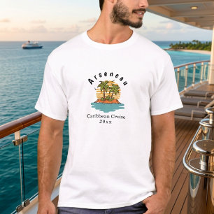 T-shirt Croisière personnalisée au coucher du soleil sur l