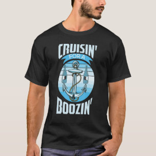 T-shirt Croisière Pour Une Femme Boozin Bateau Famille Cru