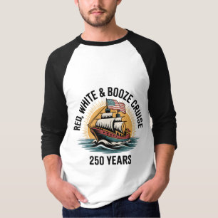 T-shirt Croisière Rouge Blanc & Alcool 250ème Anniversaire