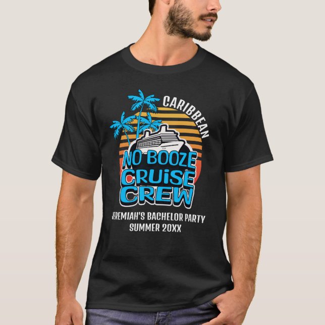 T-SHIRT CROISIÈRE SANS ALCOOL ÉQUIPAGE VOYAGE POUR ENTERRE (Devant)