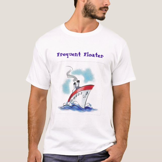 T-shirt croisière ship1, vagabond fréquent (Devant)