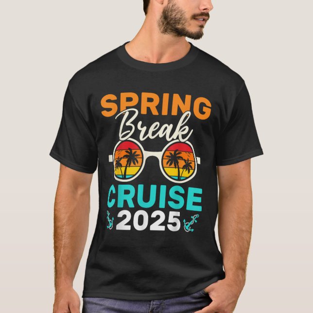 T-shirt Croisière Spring Break 2025 Pour Croisière À Corre (Devant)