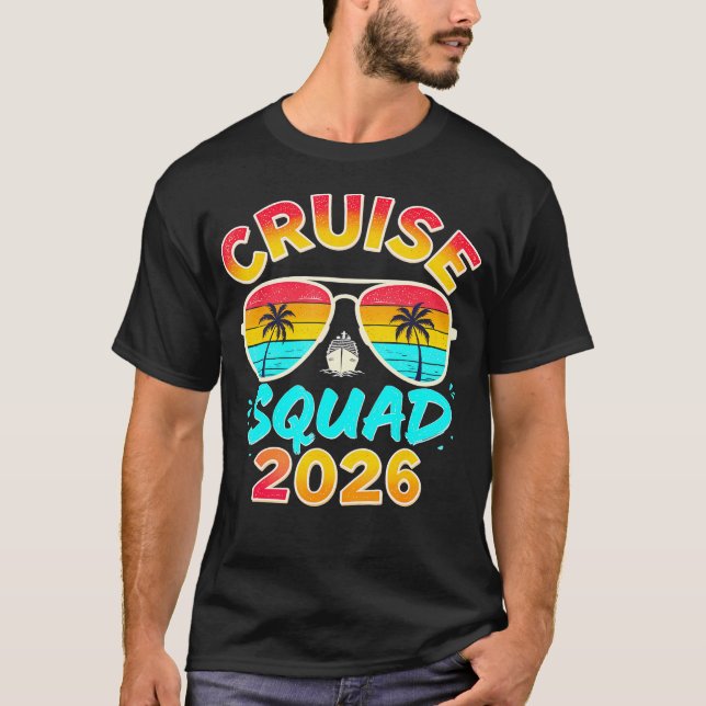 T-shirt Croisière Squad 2026 Ensemble Anniversaire de Fami (Devant)