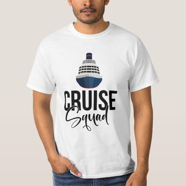 T-shirt Croisière Squad avec grand navire pour des vacance (Devant)