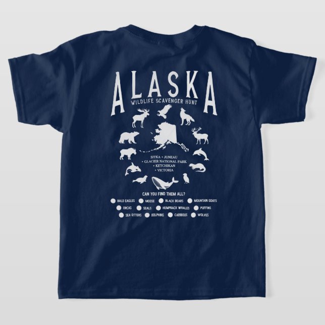T-shirt Croisière sur la faune de la famille de l'Alaska (Couchage Retour)
