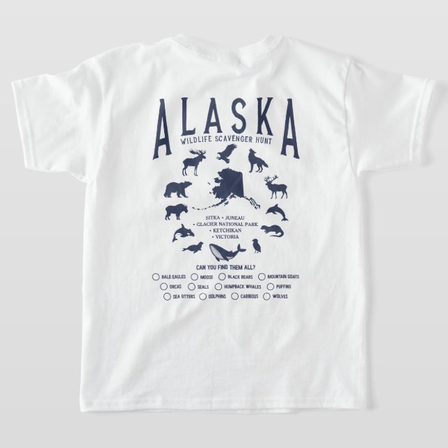 T-shirt Croisière sur la faune de la famille de l'Alaska p (Couchage Retour)