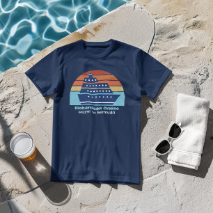 T-shirt Croisière sur mesure Cute bateau Coucher de soleil