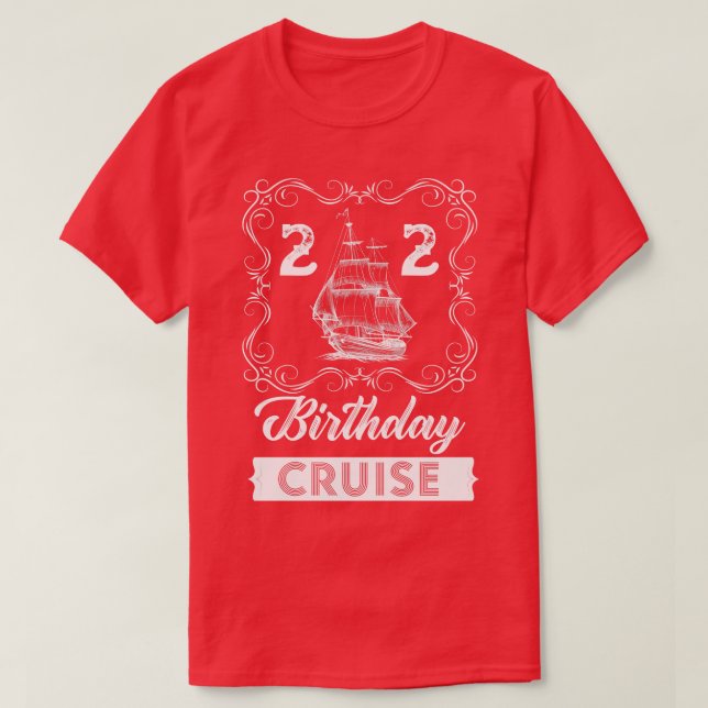 T-shirt Croisière vintage 22e anniversaire (Design devant)