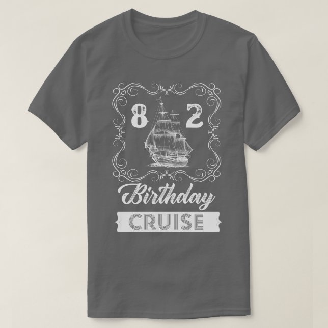 T-shirt Croisière vintage 82e anniversaire (Design devant)