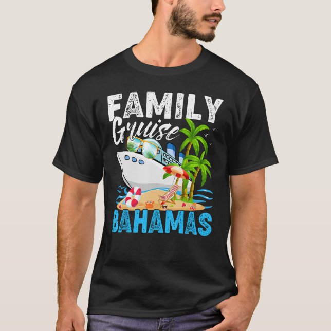 T-shirt Croisières en famille Bahamas (Devant)