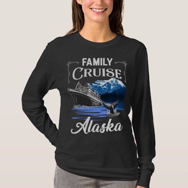 T-shirt Croisières familiales de l'Alaska Hommes Femmes et (Devant)