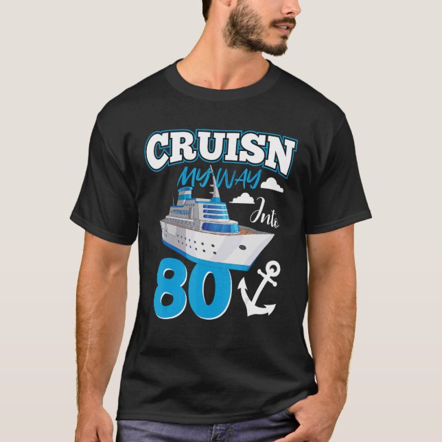 T-shirt Croisin Mon Chemin Dans 80 Ans Escadron 80e Annive (Devant)