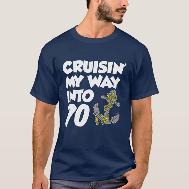 T-shirt Croisin' My Way In 70 (EN SOMBRE) (Devant)