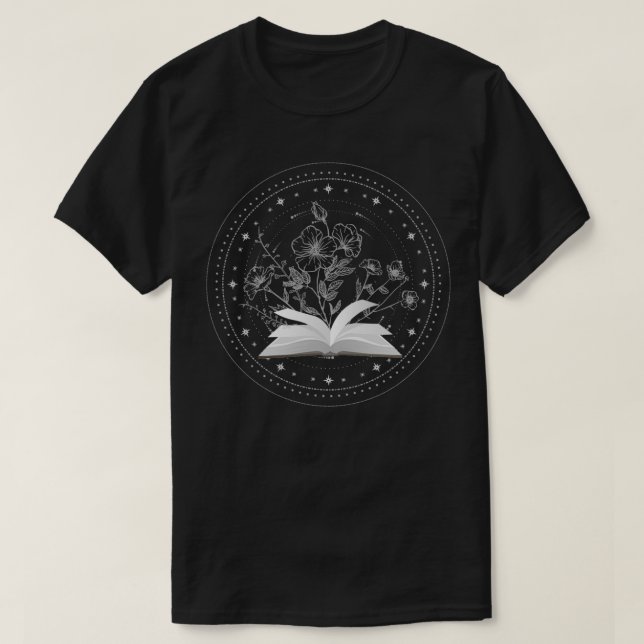 T-shirt croissance des fleurs du livre (Design devant)