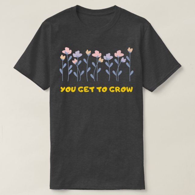 T-shirt Croissance des fleurs positives 6 (Design devant)