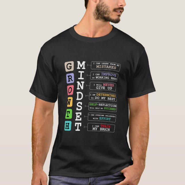 T-shirt Croissance des mentalités Positive École Enseignan (Devant)