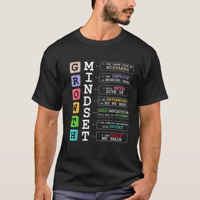 T-shirt Croissance des mentalités Positive École Enseignan (Devant)