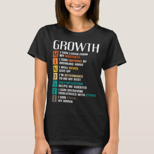 T-shirt Croissance Mindset Définition Tee Inspiration Moti