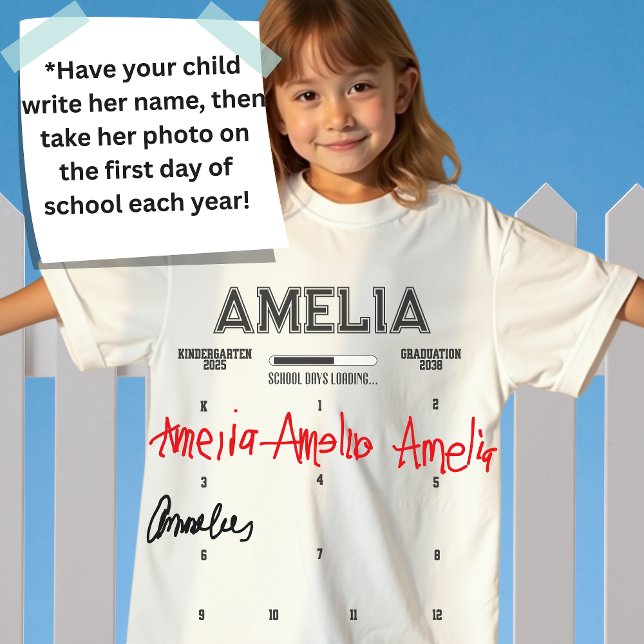 T-shirt Croissance Personnalisée Avec Moi K-12 Signature K (Créateur téléchargé)