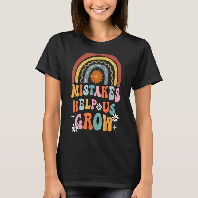 T-shirt Croissance super mentalité Positive Retro Enseigna (Devant)