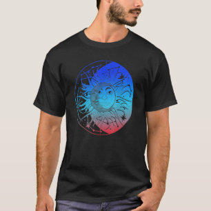 T-shirt Croissant esthétique bohème Lune Astronomie Sun As