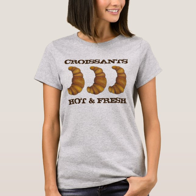T-shirt Croissants Cuisine de boulangerie française et cha (Devant)