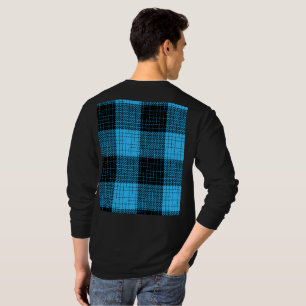 T-shirt Croix à carreaux noir bleu